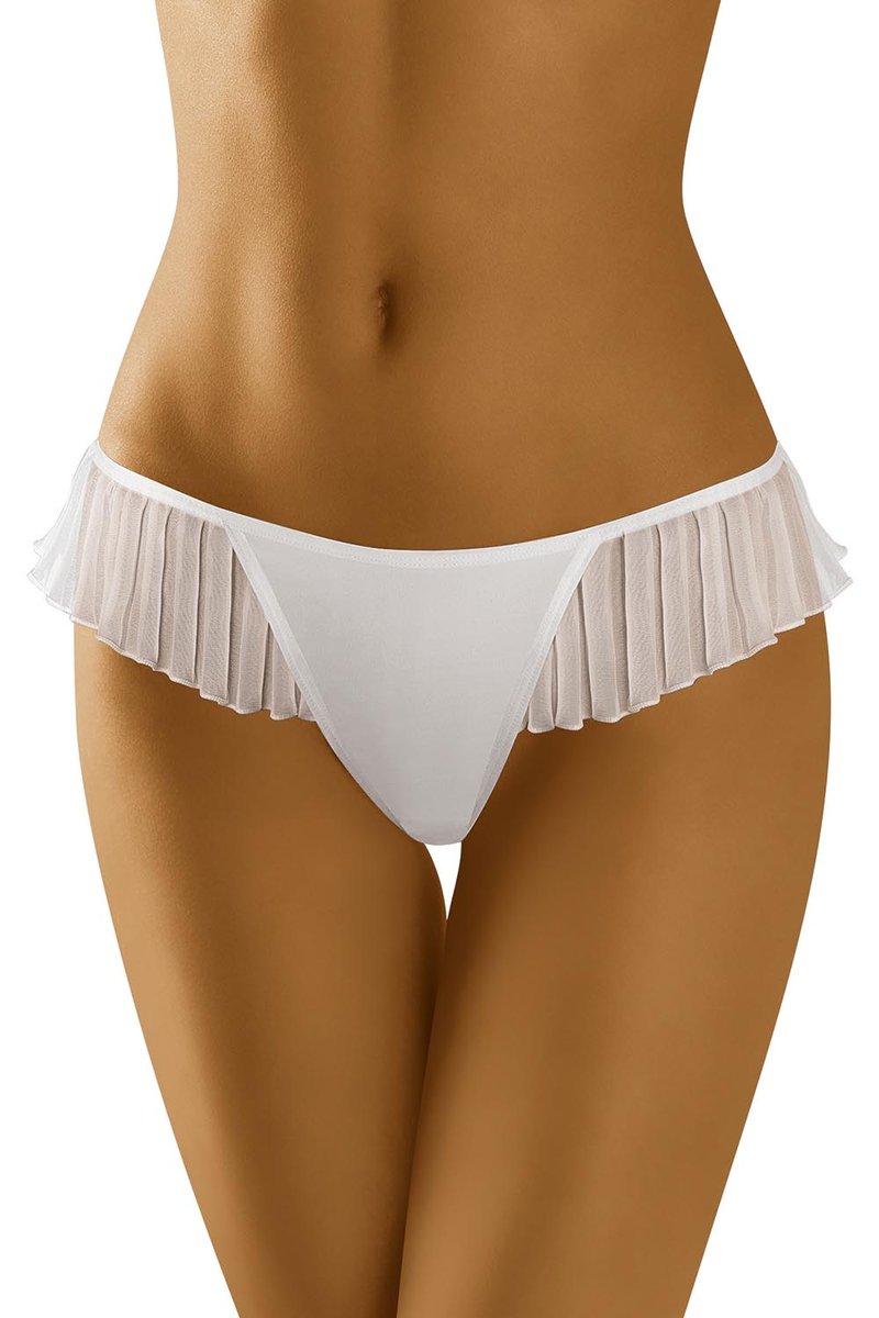 Wol-Bar Maracato biały S Majtki szorto-stringi