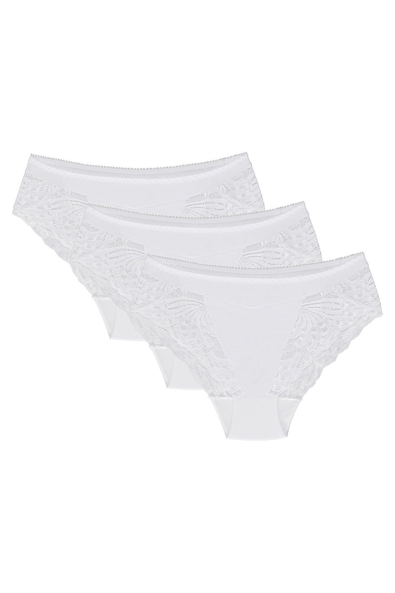 Wol-Bar Eco-Zo 3-pak biały XL Majtki figi