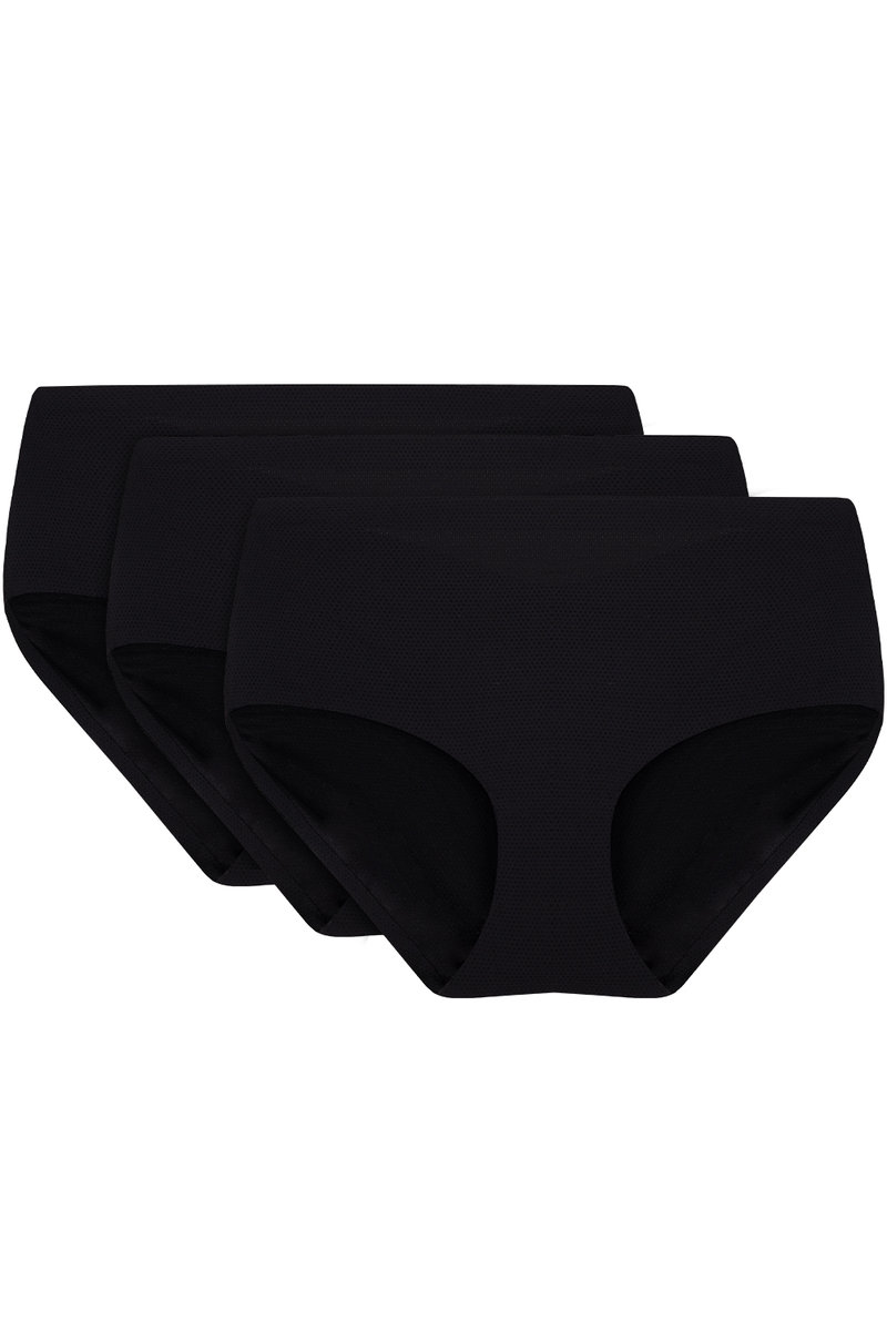 Vivisence 4013 3-pack czarny S Majtki wysokie figi