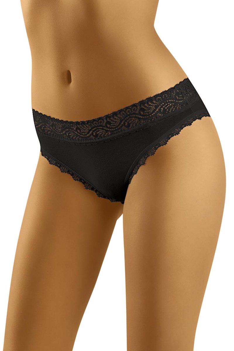 Wol-Bar Soft Lovely czarny XL Majtki figi