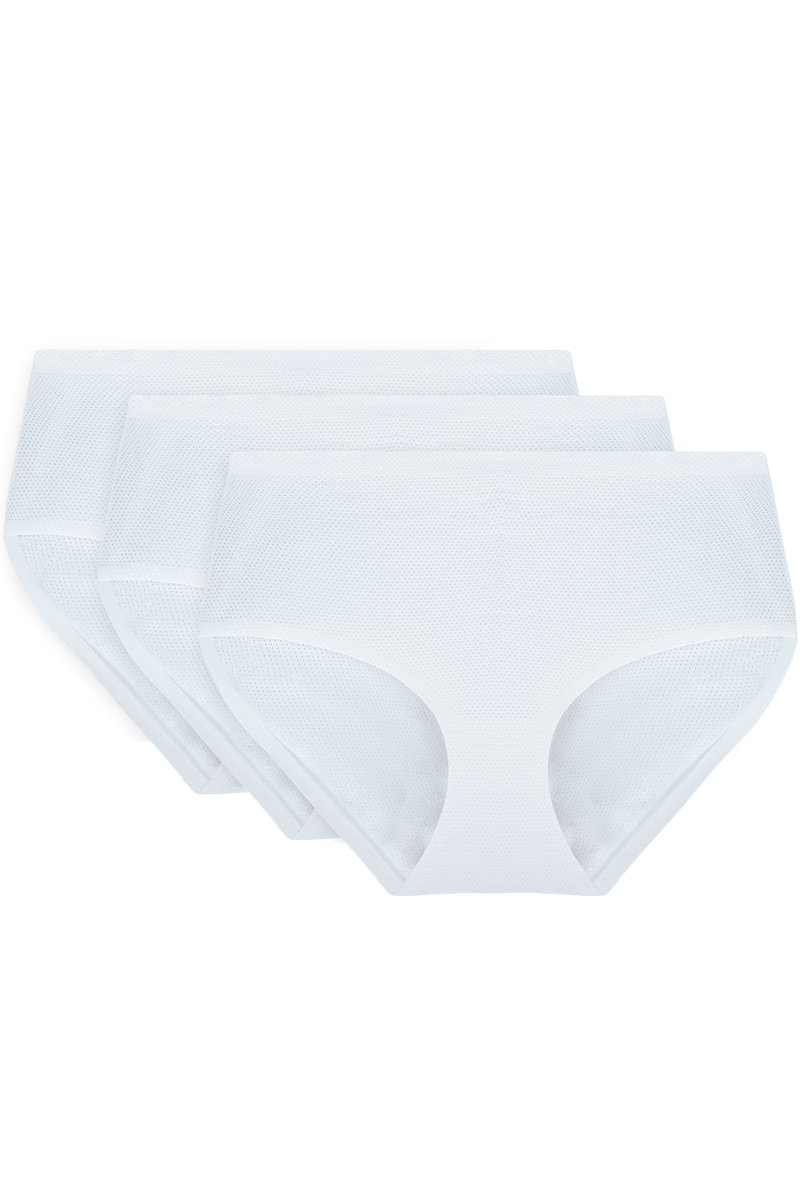 Vivisence 4013 3-pack biały S Majtki wysokie figi