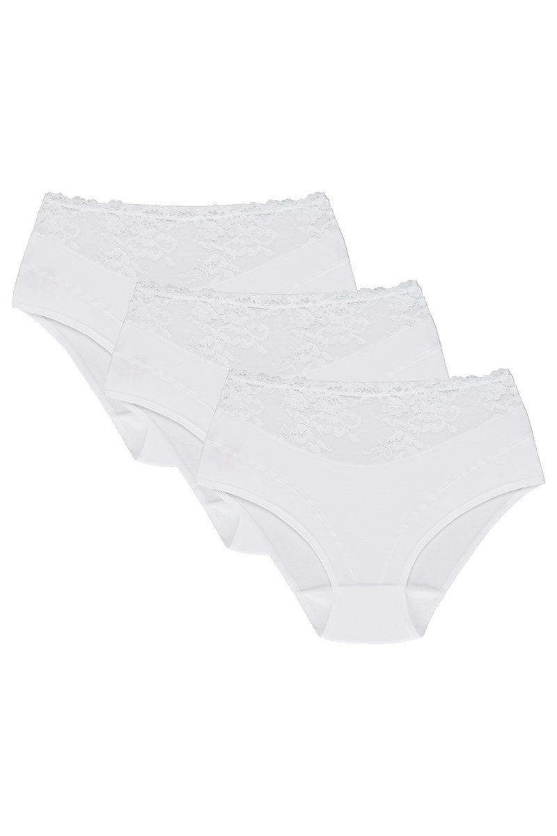 Wol-Bar Eco-Hi 3-pak biały M Majtki figi