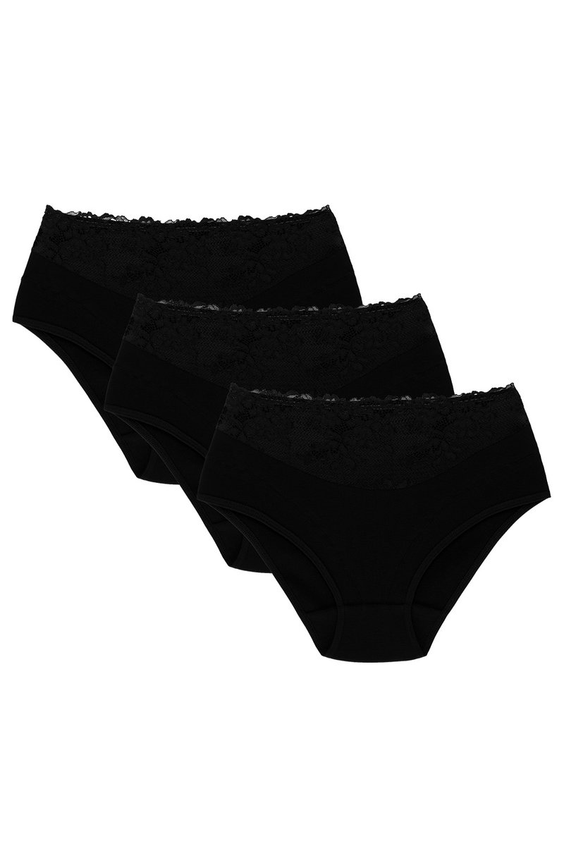 Wol-Bar Eco-Hi 3-pak czarny L Majtki figi