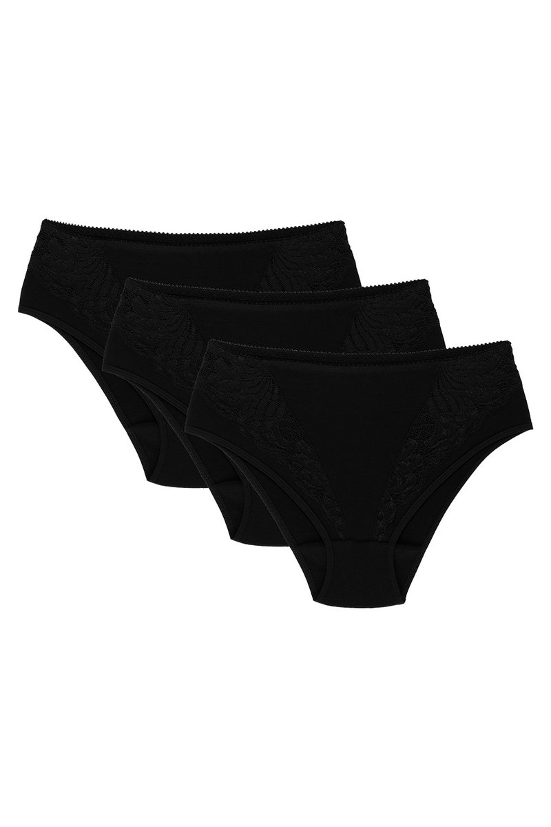 Wol-Bar Eco-Ga 3-pak czarny 2XL Majtki figi