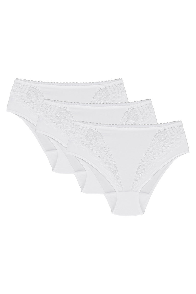 Wol-Bar Eco-Ga 3-pak biały 2XL Majtki figi