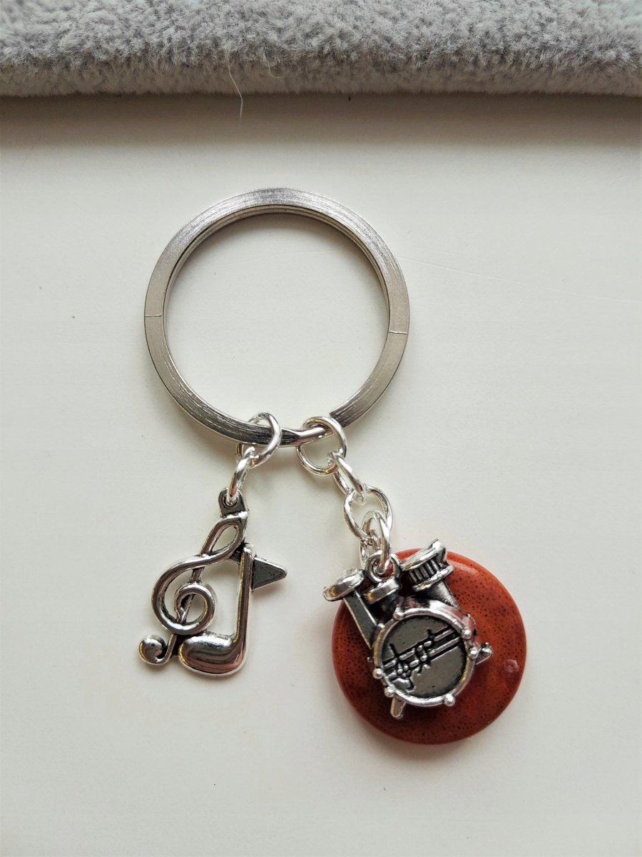 Brelok Muzyczny Perkusja Nuta Klucz Muzyka Prezent