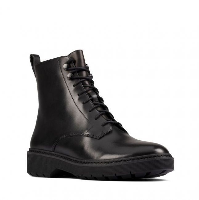 Clarks Witcombe Hi 2 [black leather] - rozmiar 39.5