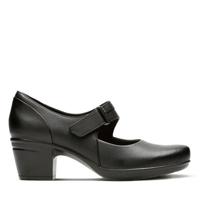 Clarks Emslie Lulin E [black leather] - rozmiar 39.5