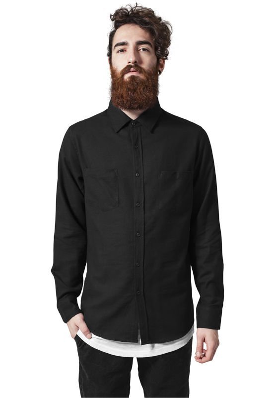 koszula CHECKED FLANELL blk/blk-S