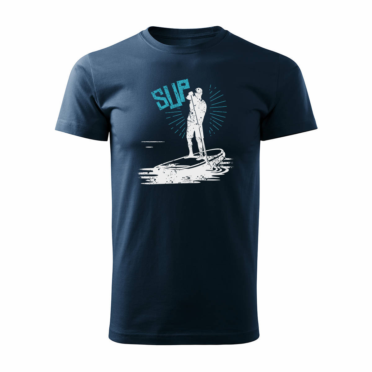Koszulka surfingowa SUP dla surfera stand up paddle męska granatowa REGULAR-XXL