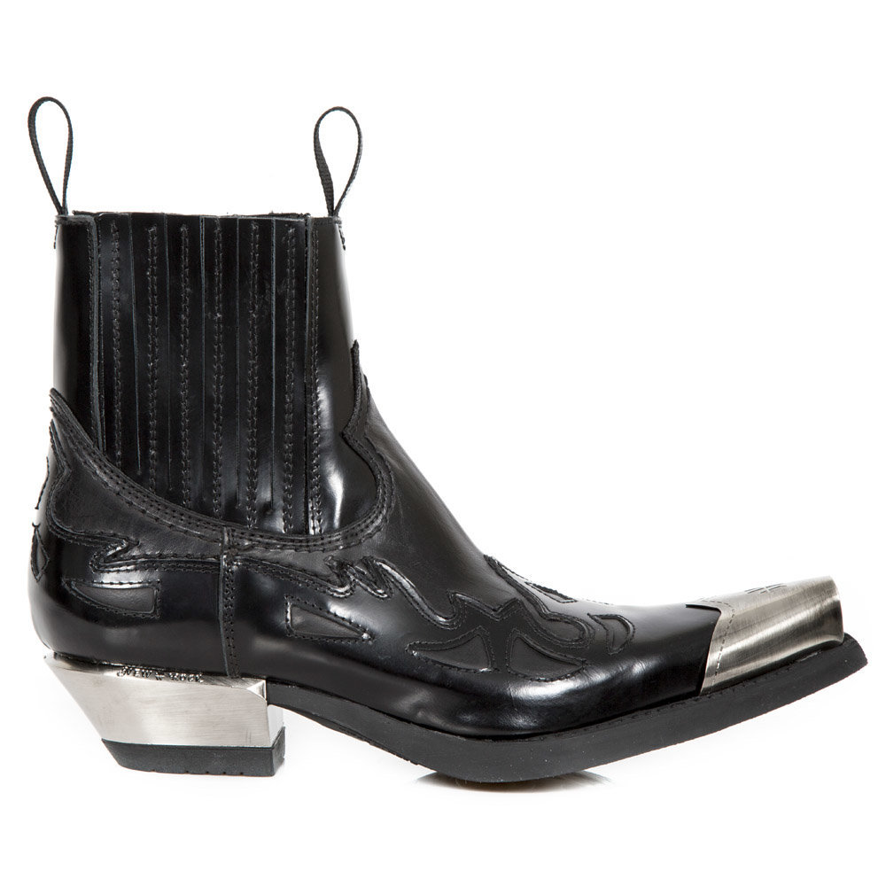Buty New Rock M.7950P-C11 Antik Negro Itali Negro West Neg-Acer Tacon Acero-44