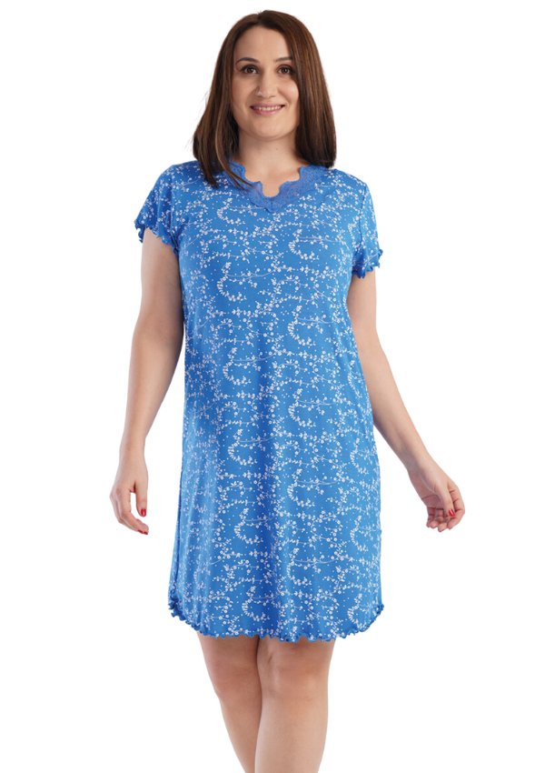 Koszula Nocna Vienetta wiskoza na lato 4XL koronka