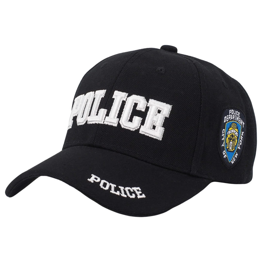 Czapka z daszkiem POLICE czarna męska dżokejka