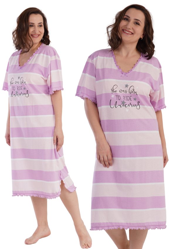 Koszula Nocna bawełna 3XL Vienetta duże rozmiary