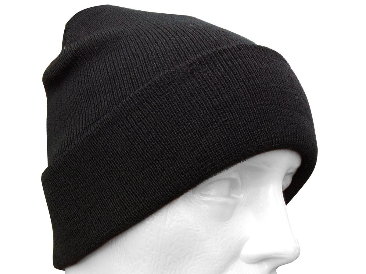 CZAPKA DOKERKA  MFH WEŁNIANA czarny