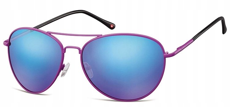 PILOTKI FIOLET Okulary LUSTRZANKI AVIATORY Unisex