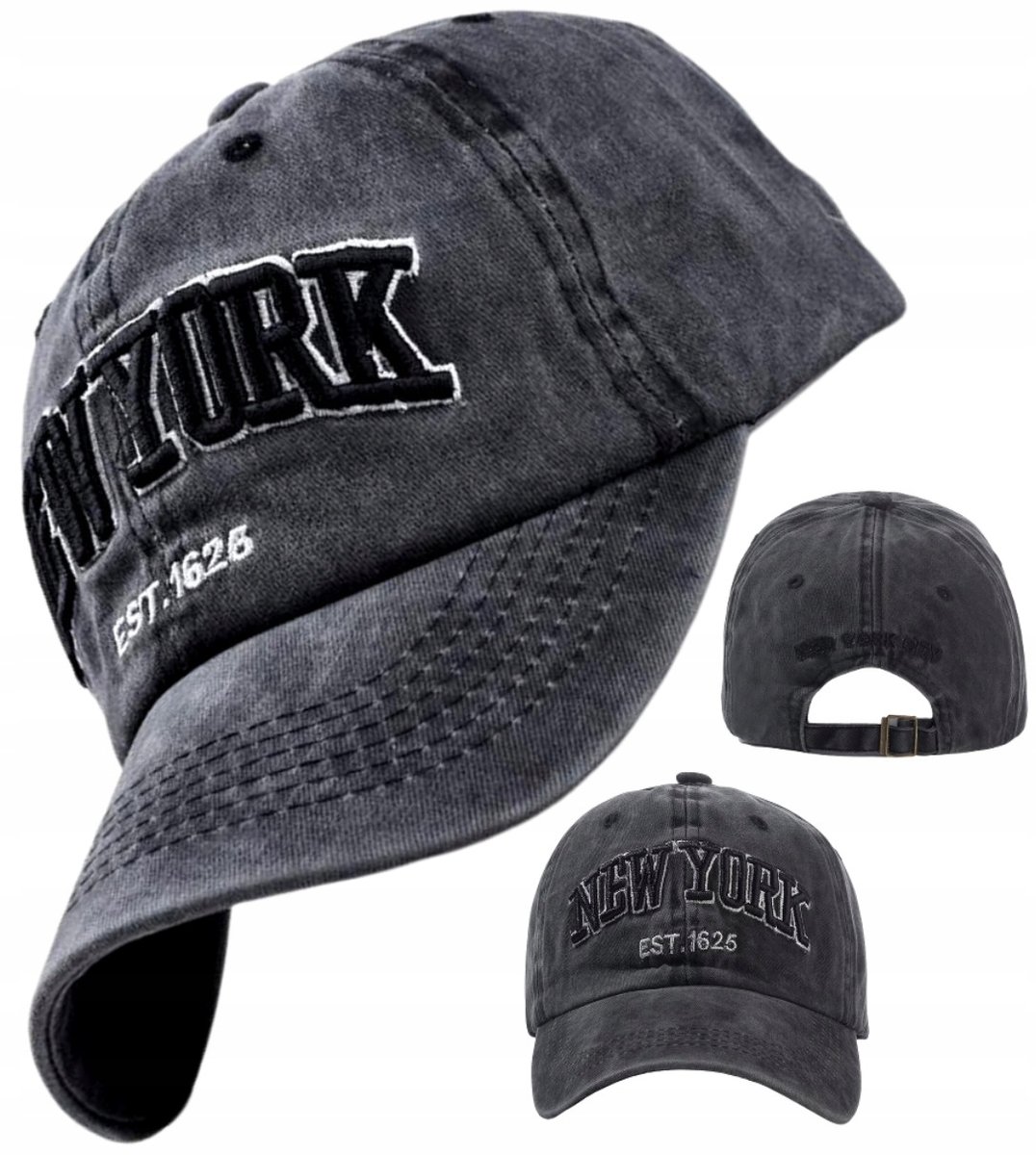 Bejsbolówka Czapka Z Daszkiem Regulowna bawełniana