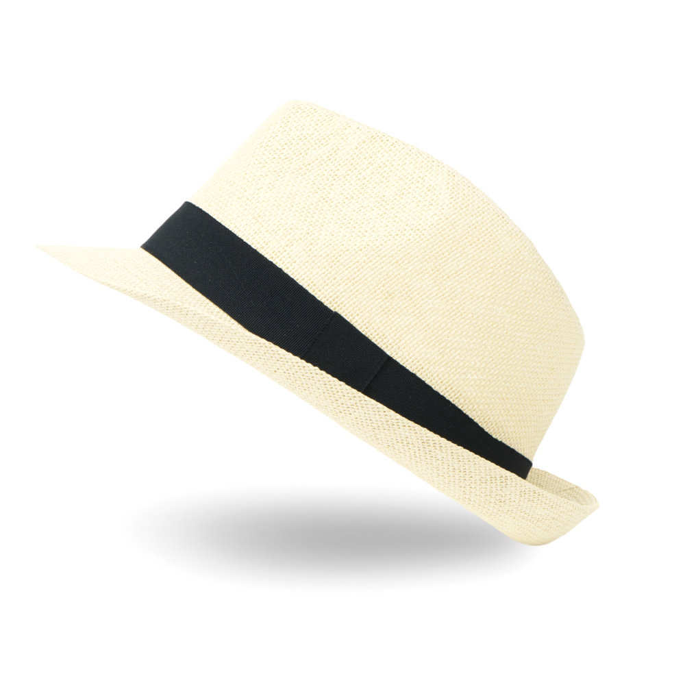 KAPELUSZ TRILBY SŁOMKOWY MĘSKI DAMSKI LATO KOLORY 58 - KPL-725004-ECR/58