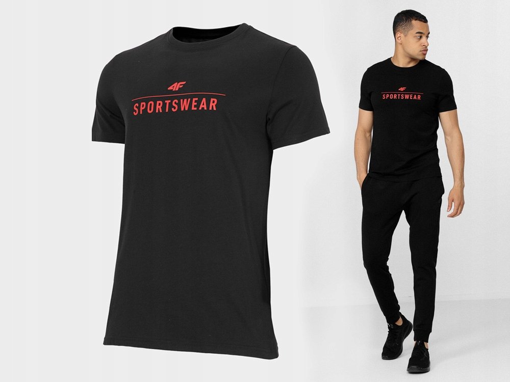 Koszulka Męska 4F Sportowa T-Shirt Bawełna M