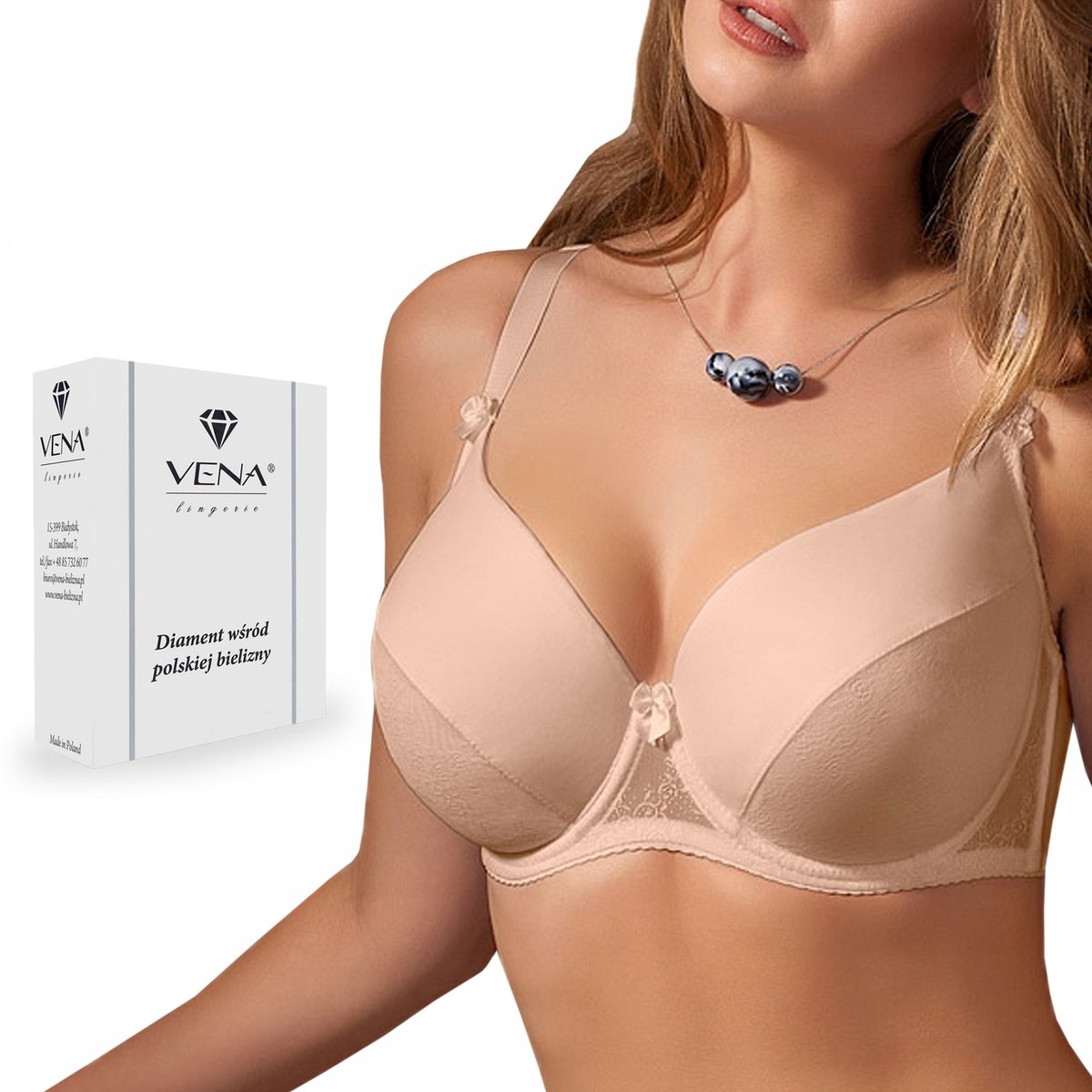 Vena Vb-231, Biustonosz Full Cup, Beżowy, 75E