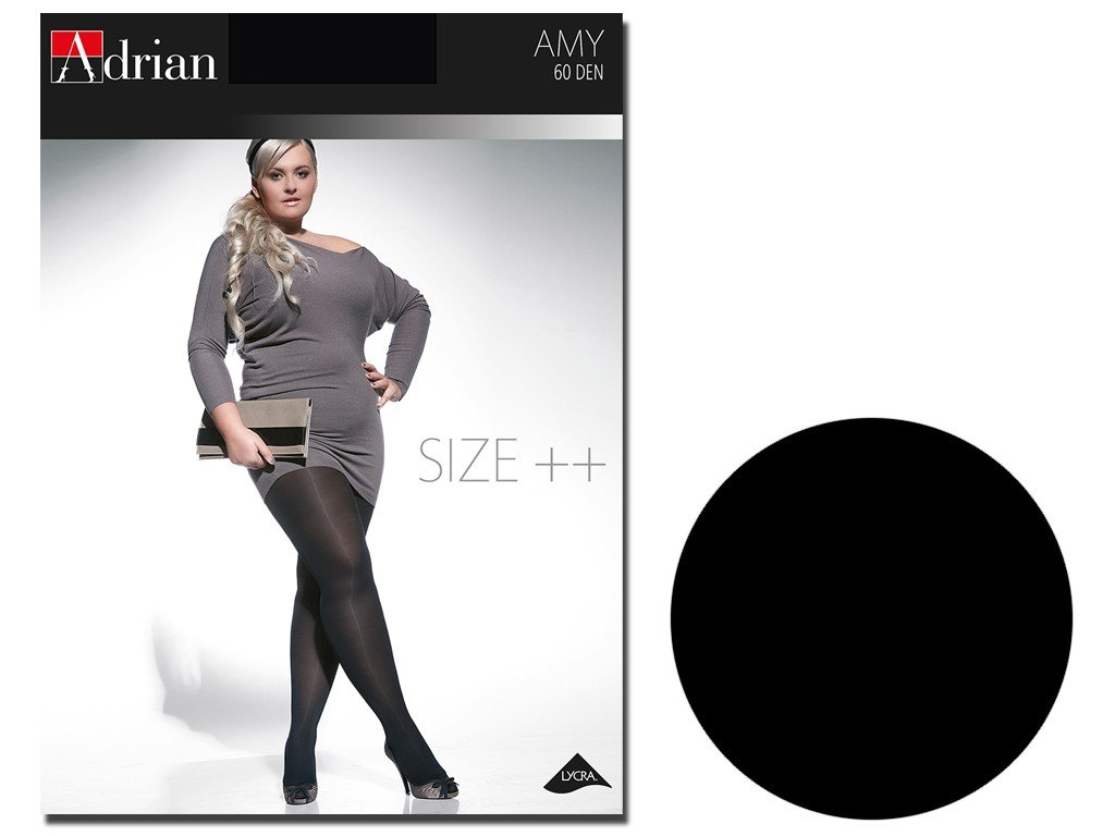Rajstopy Amy Adrian 60 Den Size Plus 6 Nero
