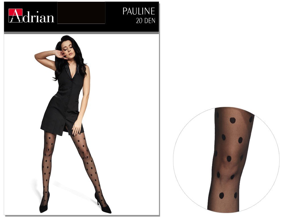 Rajstopy W Kropki Grochy Pauline 20Den Adrian Nero 4