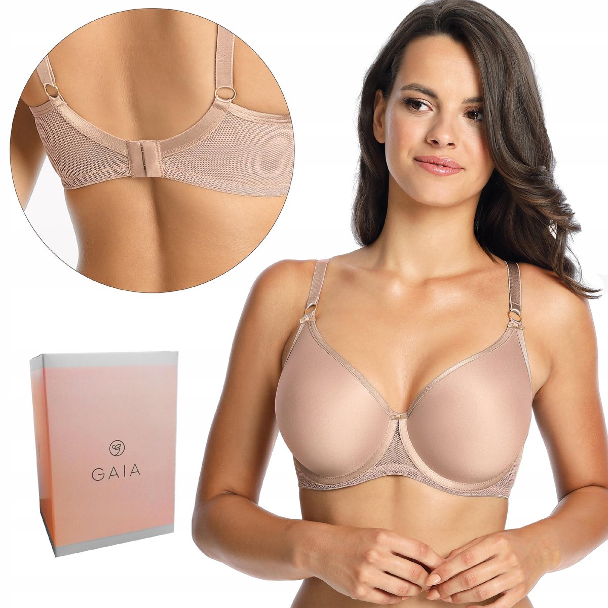 Bezszwowy Biustonosz Gaia 1082 Gaja, Mokka, 85F