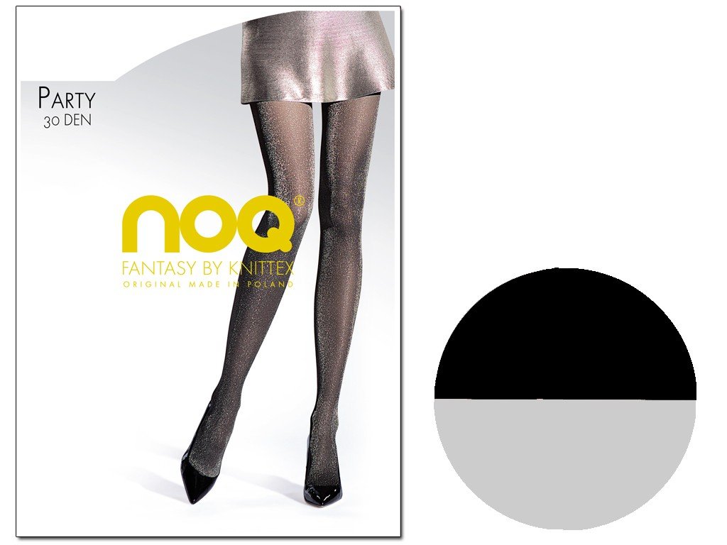 Rajstopy Brokatowe 30 Den Nero Silver 3