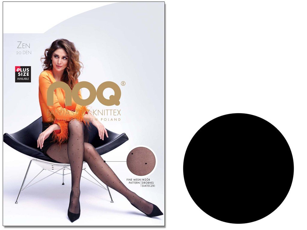 Rajstopy W Drobną Siateczkę W Kropki 20 Den Zen 5 Nero