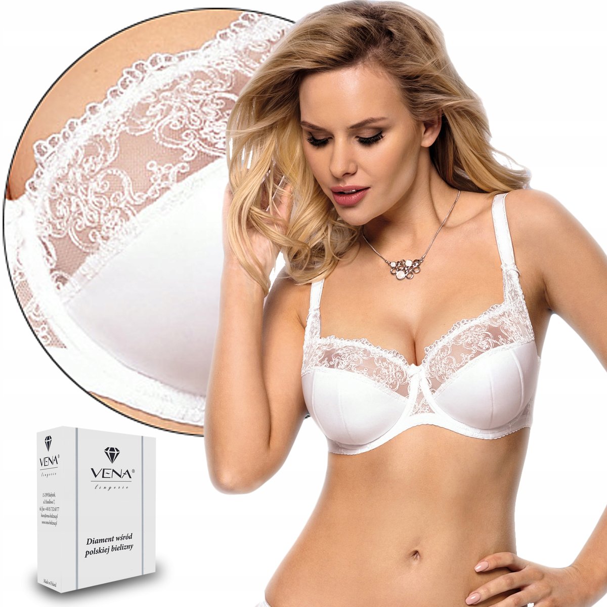 Biustonosz Półusztywniany Vena Vb-355, Biały, 75G