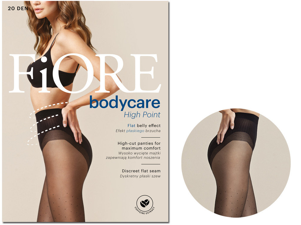 Czarne Rajstopy Bikini W Kropki Groszki Fiore Black 3