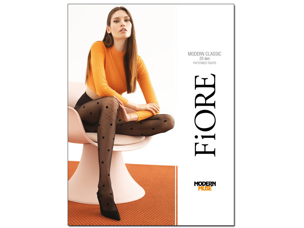 Czarne Rajstopy W Kropki Siateczkowy Wzór 20Den Black 3