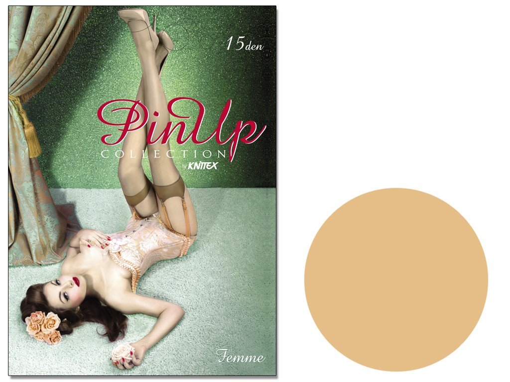 Pończochy Do Paska Nylonowe Femme 15 Den Naturel 3