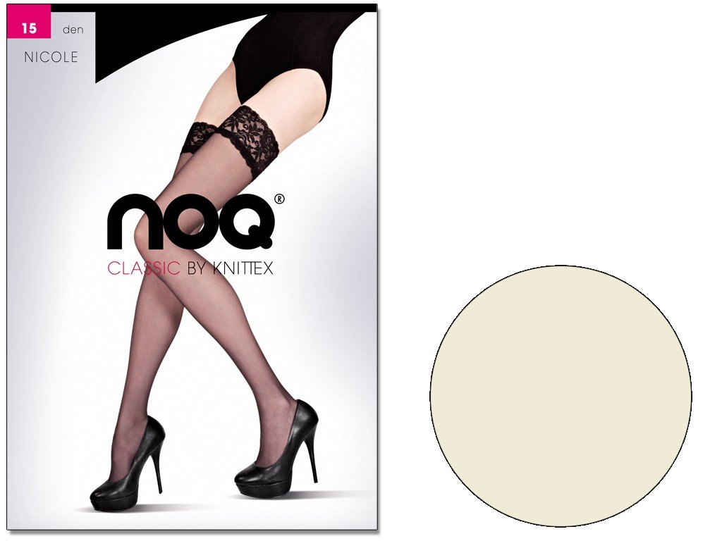 Pończochy Samonośne Gładkie Nicole 15 Den Kalina 2