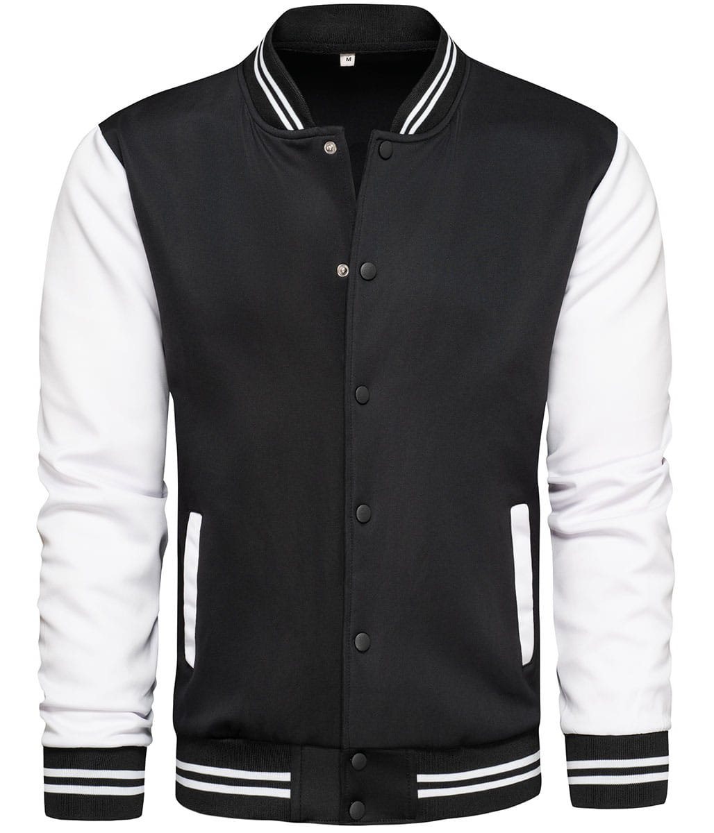 Opinie o Bluza męska bejsbolówka czarno-biała Recea - XXL