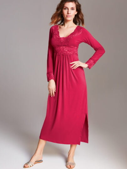 KOSZULA NOCNA MAXI S002 07 - rubin 3XL
