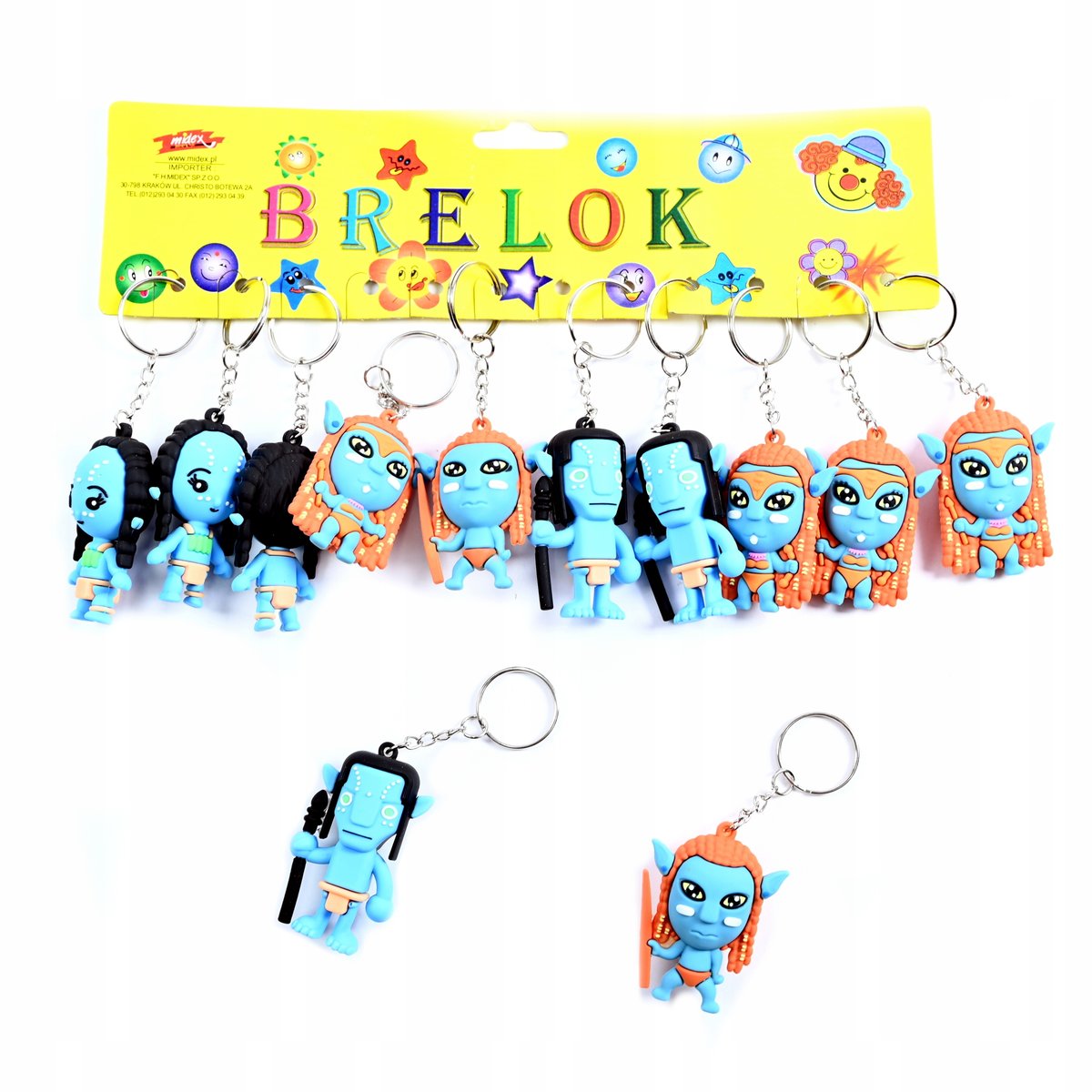 BRELOK DO KLUCZY AVATAR ZESTAW 12SZT