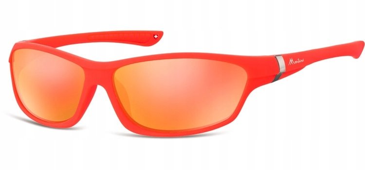 Okulary dziecięce sportowe Unisex czerwone lustro