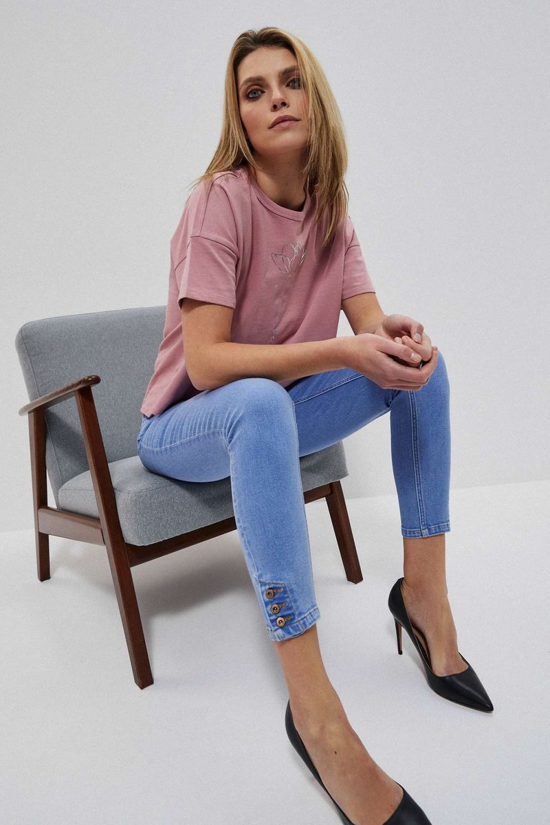 Jeansy medium waist-XS