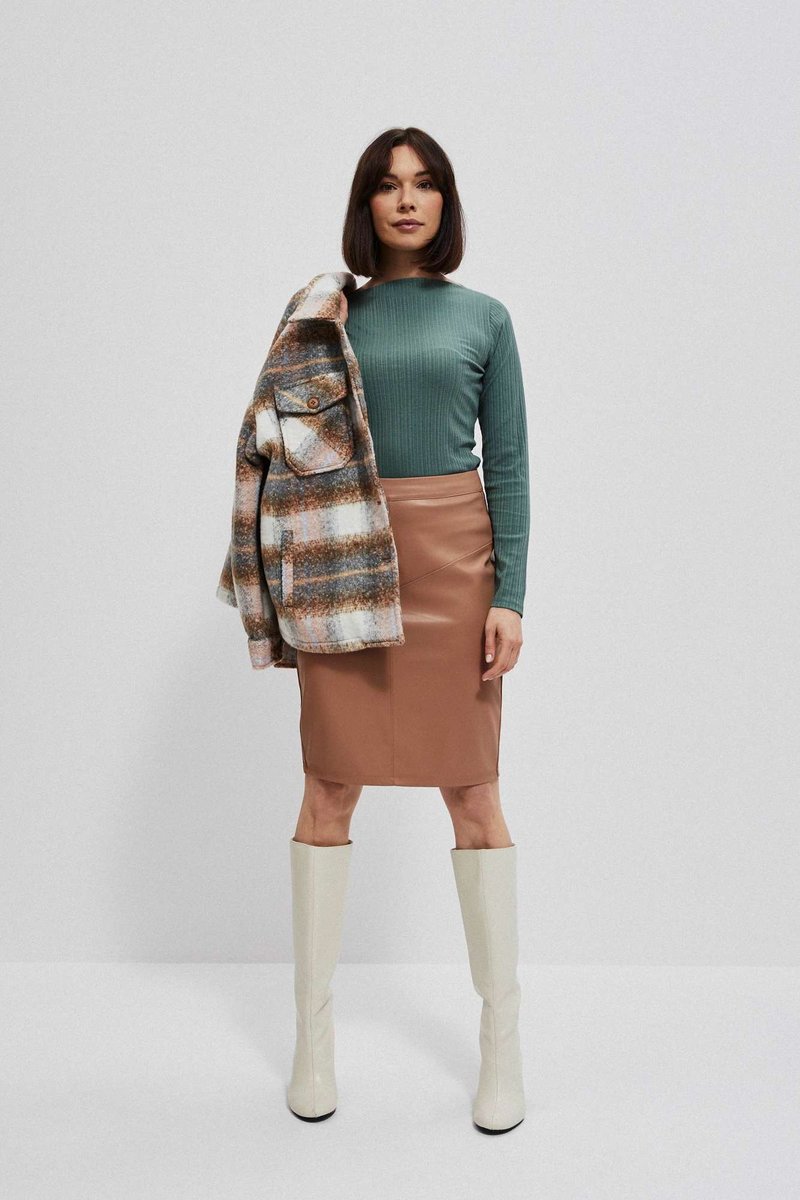 Spódnica z geometrycznym przeszyciem-XS