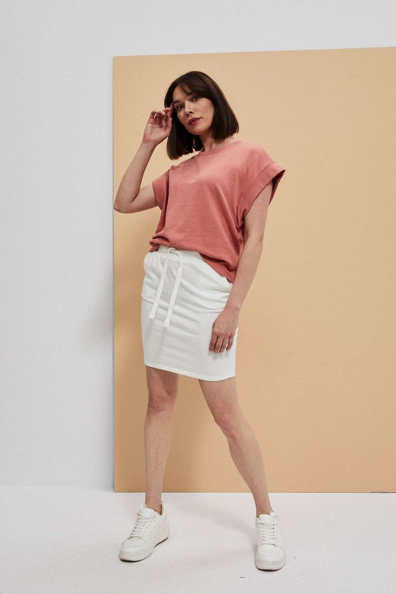 Gładka spódnica przed kolano-XS