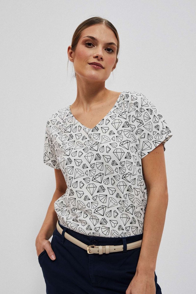 T-shirt z ozdobnym tyłem-XS