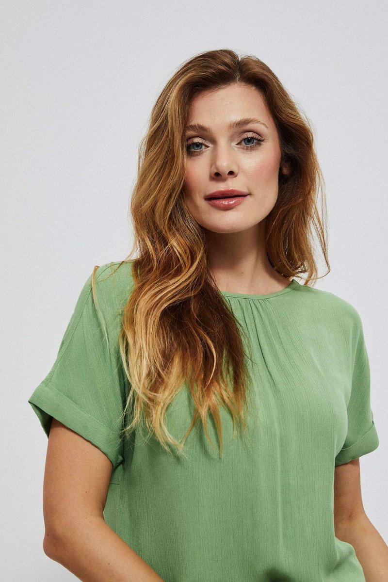 Bluzka koszulowa z wiskozy-XS