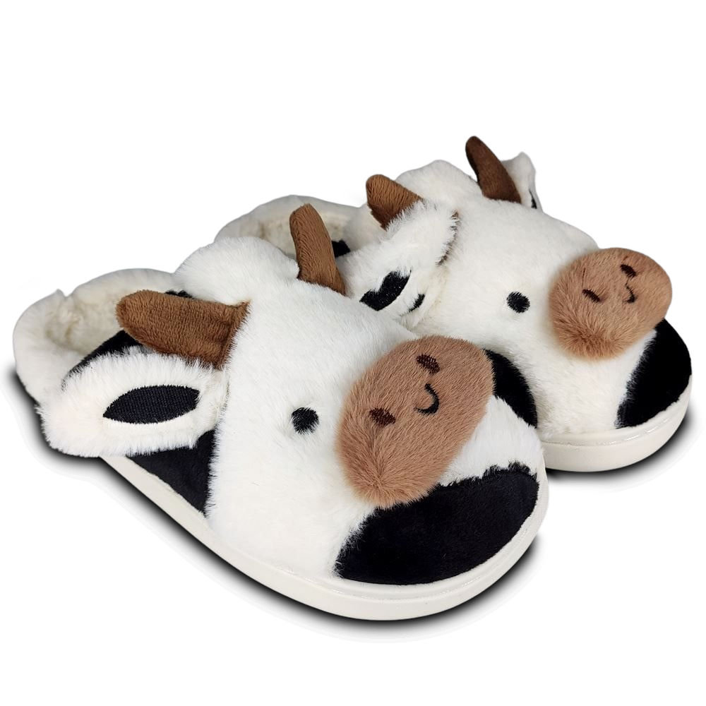 Kapcie Domowe Lekkie Eleganckie Papcie Damskie  Z Białą Krówką 40/41