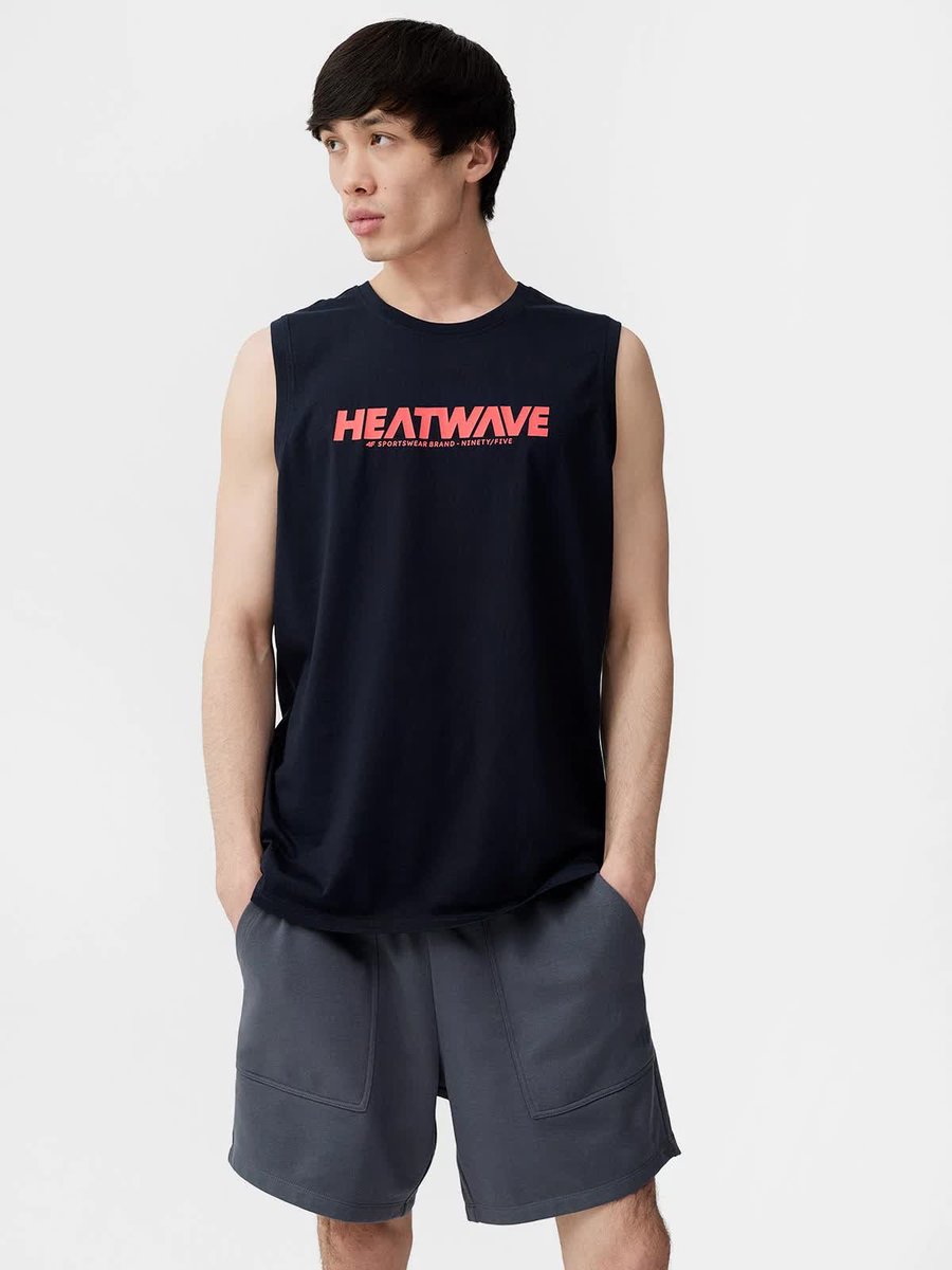 Koszulka Męska 4F Bez Rękawów T-Shirt Bawełna M