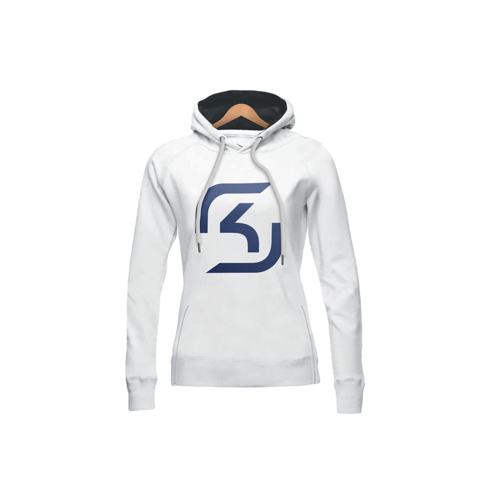 SK Gaming - Damska bluza z kapturem (BIAŁY | S)