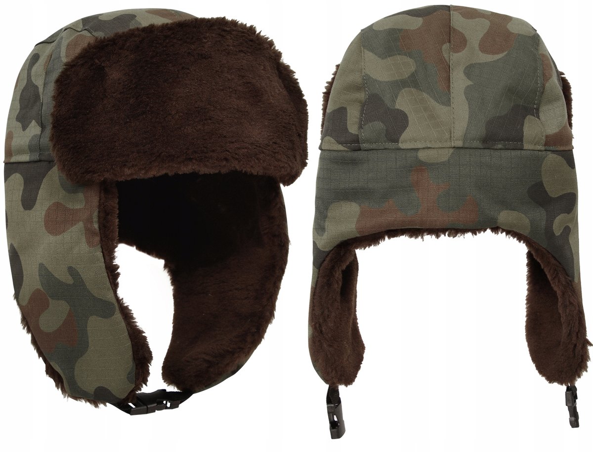 Dominator Czapka Zimowa Uszatka Futrzana Wojskowa Wz.93/Brąz XL