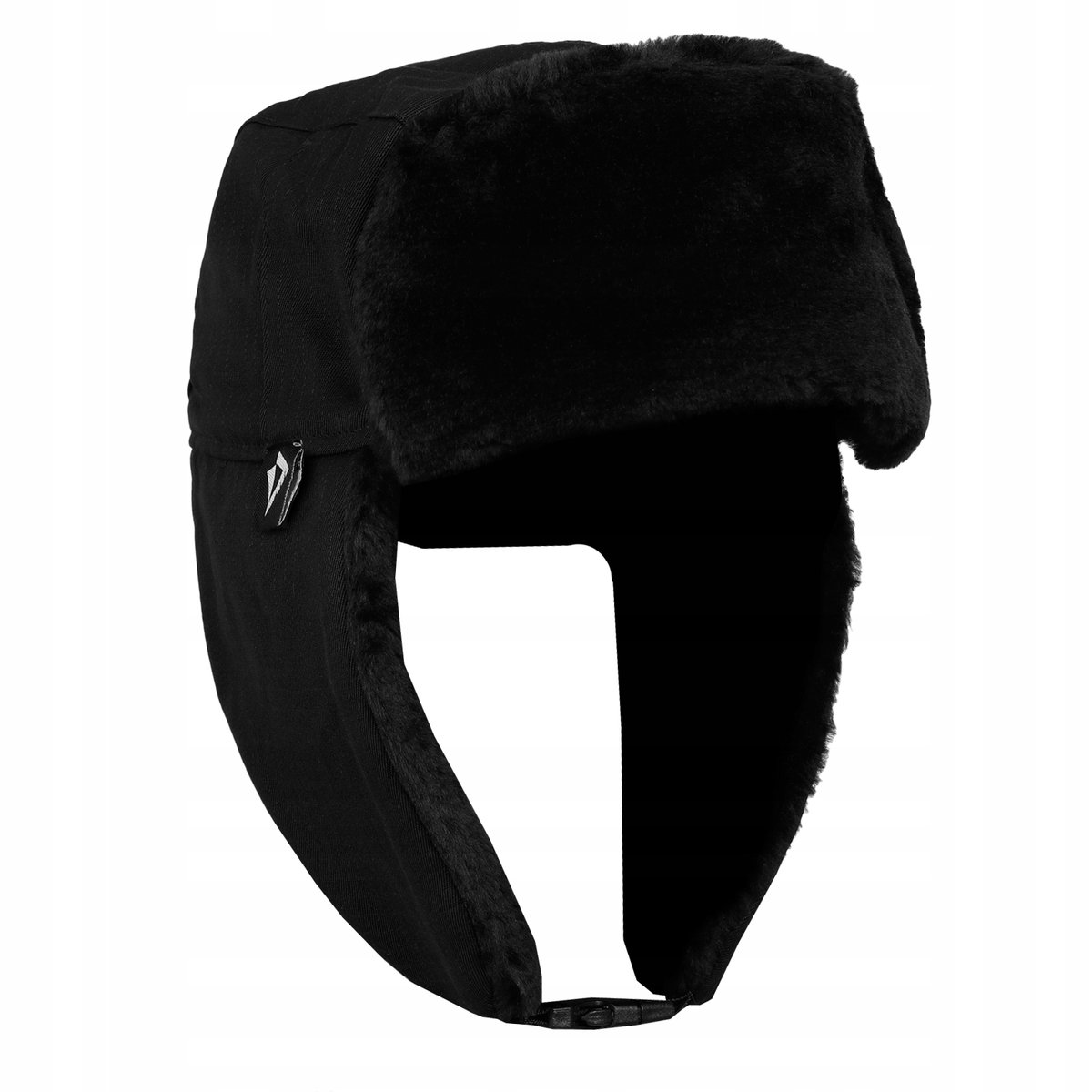 Dominator Czapka Zimowa Uszatka Futrzana Wojskowa Czarna XL