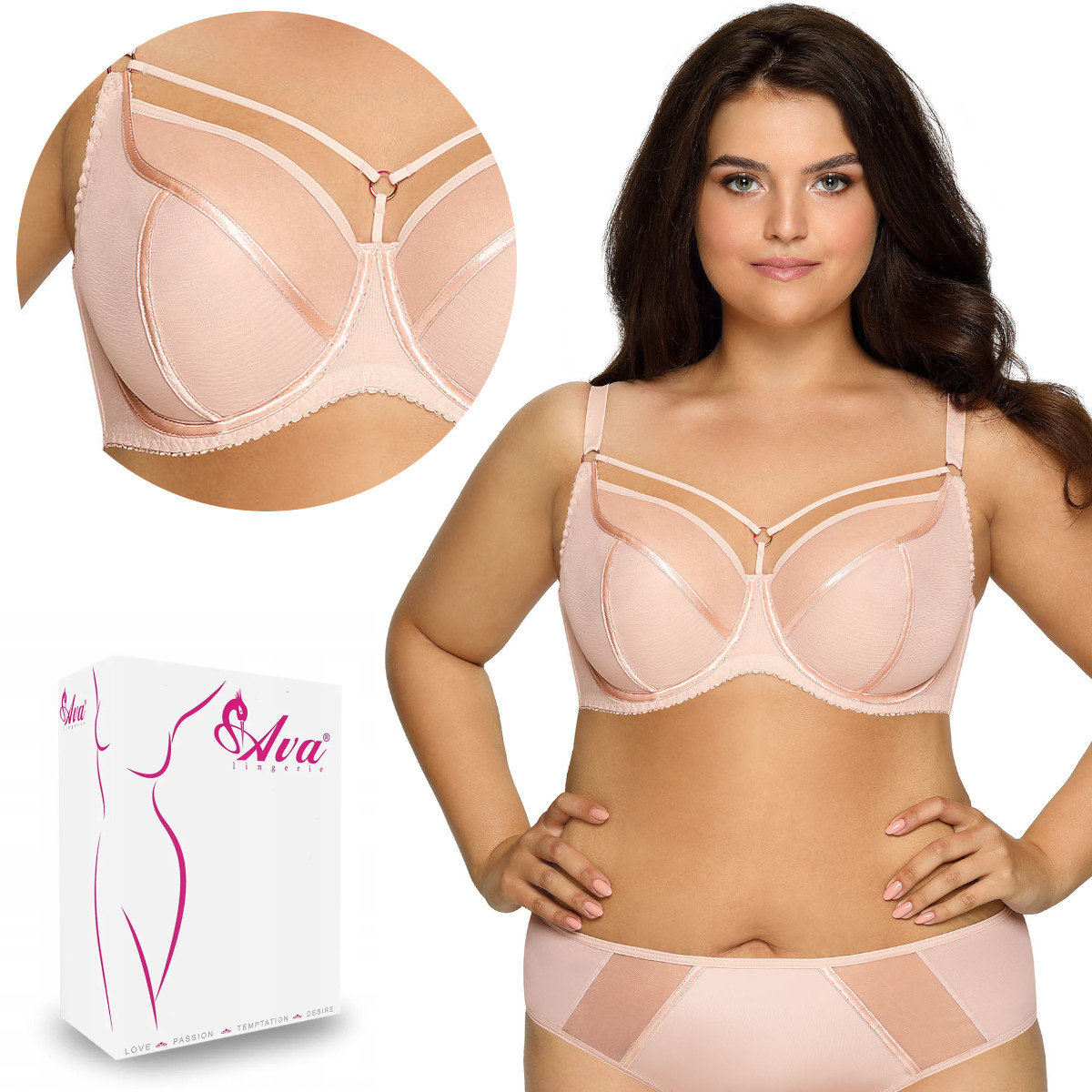 Biustonosz Soft AV 1923 miękki beżowy  65E