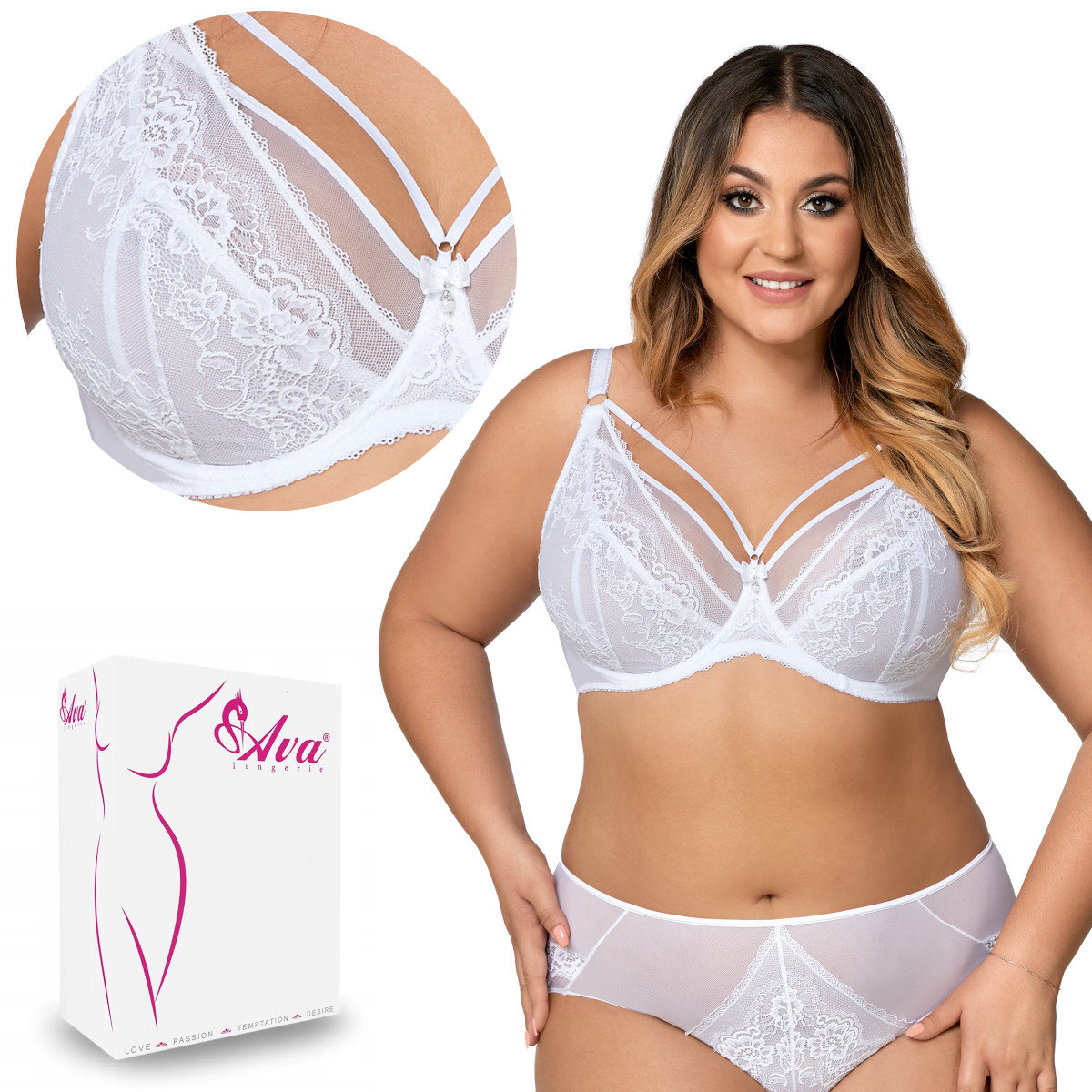 Biustonosz Soft AV 1824 miękki biały  65G